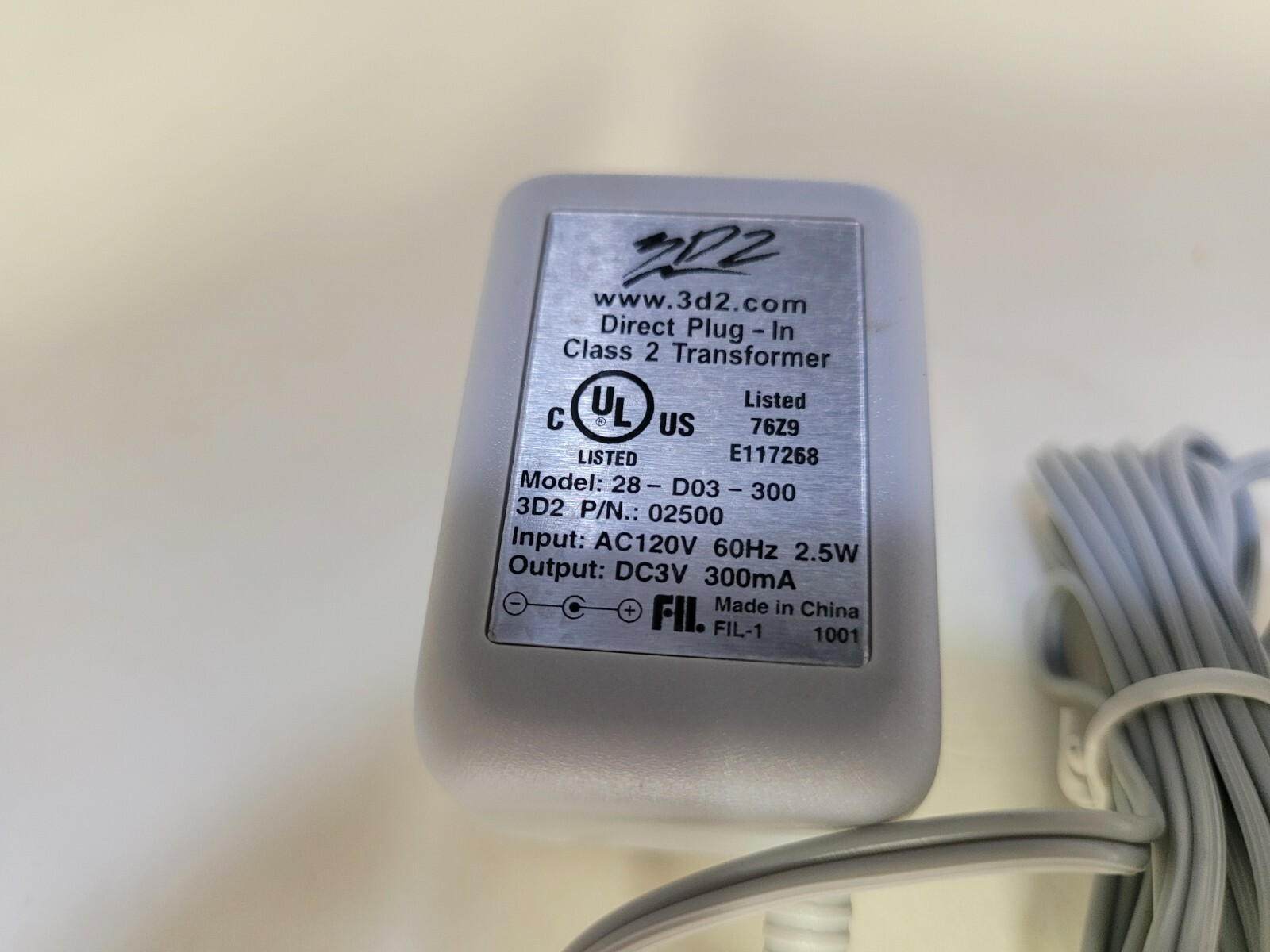 NEW Gray AC Power Adapter DC 3V 300 mA for Game boy Pocket & Gameboy Color #O35