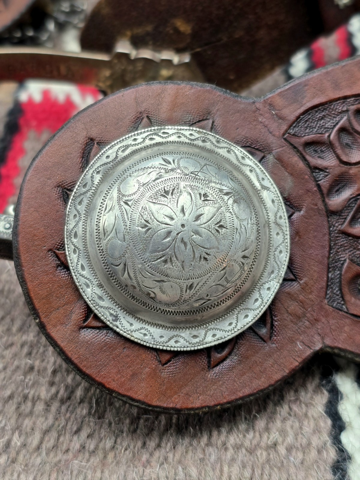 Vintage E. Garcia Silver Overlay Spurs