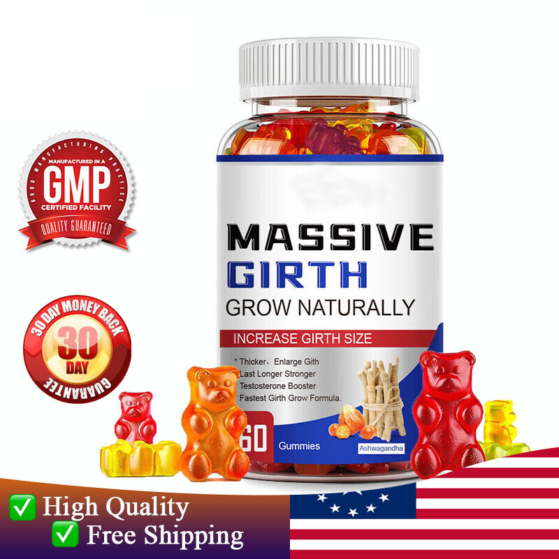 Male Enhancement Gummies Booster & Thicker Last Longer Stronger Bigger 60 Gummy