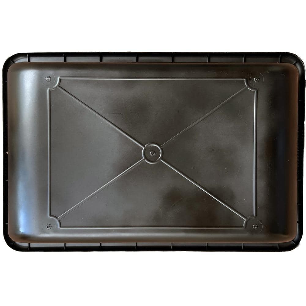 Concrete Mixing Tub Large Plastic Black 36x24x8 Wash Utility Bin 20 Gallon Pan