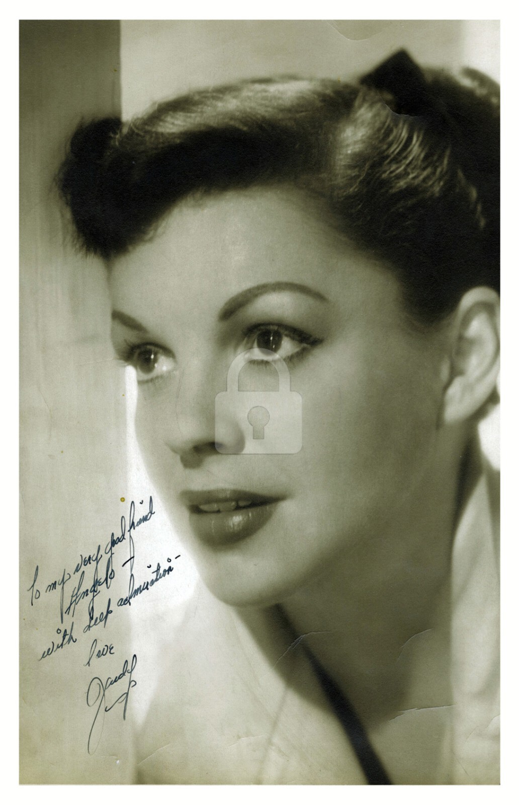 Judy Garland -- Signed Vintage Photo Postcard Copy