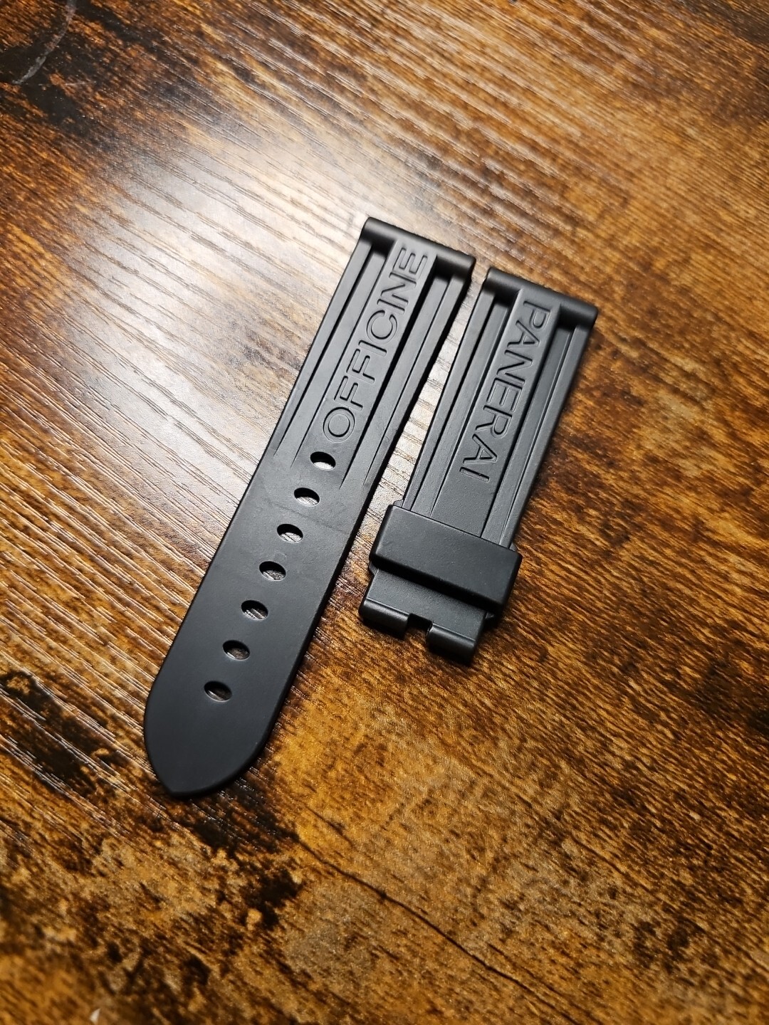 Panerai Watch 24/22mm Black OEM Caoutchouc Rubber Dive Strap MX0011QQ