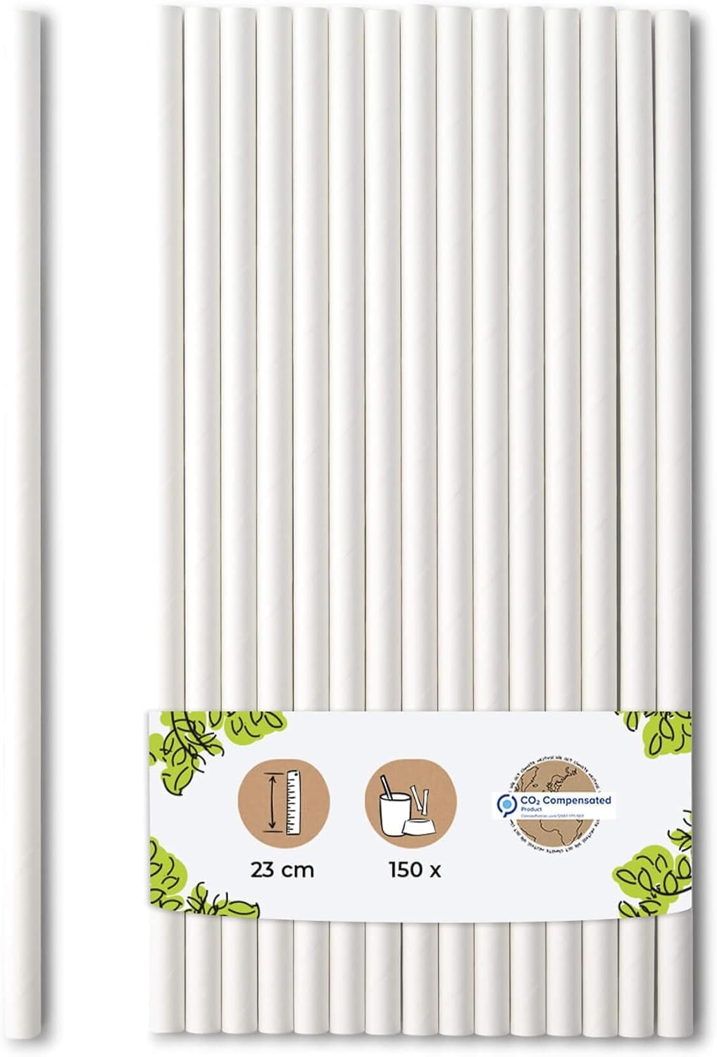 150 Pack Smoothie Straws - Thick, Jumbo Straws for All Beverages