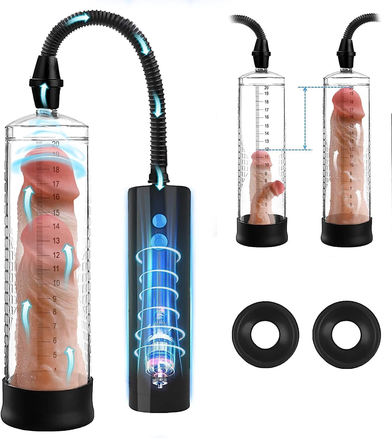 Vacuum Penis Pump for Male ED Enhancement Erectile Enlargement Penis Enlarger BG