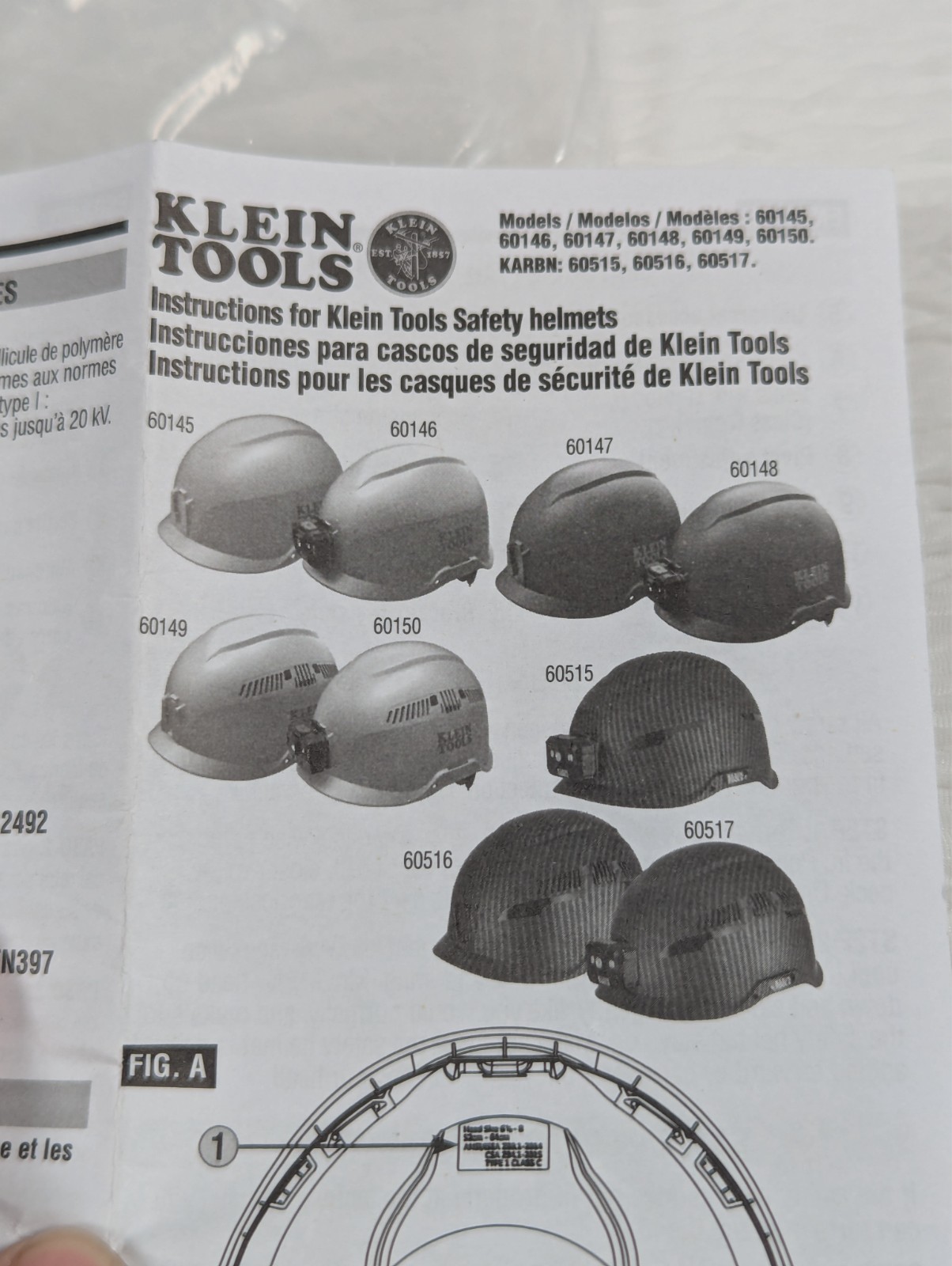 Klein Tools - CLMBRSPN - Safety Helmet Suspension - One Size - Black/Gray