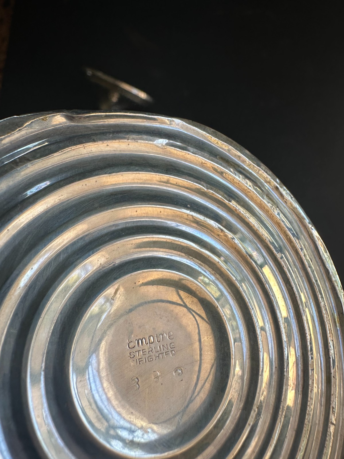 Pair Of Empire Sterling Weighted Candleholders 7 1/2"