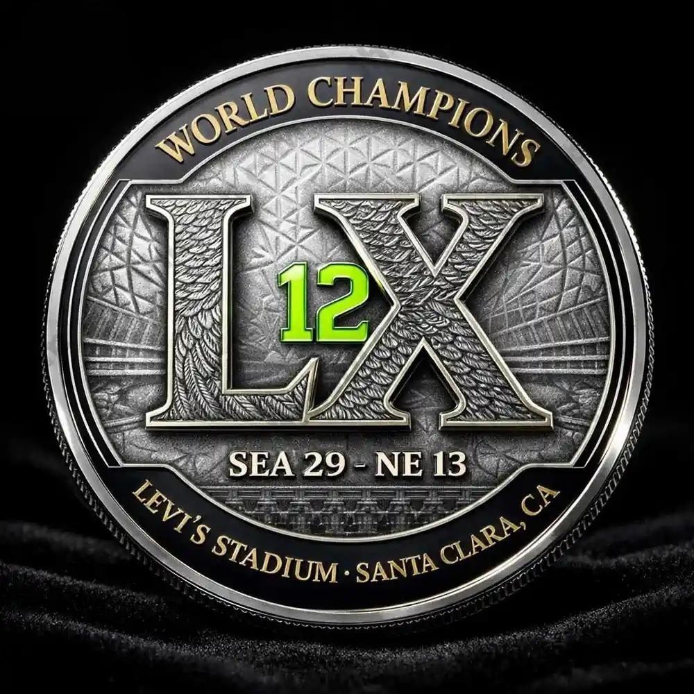 Super Bowl LX Champions 2026 Seahawks Commemorative Coin