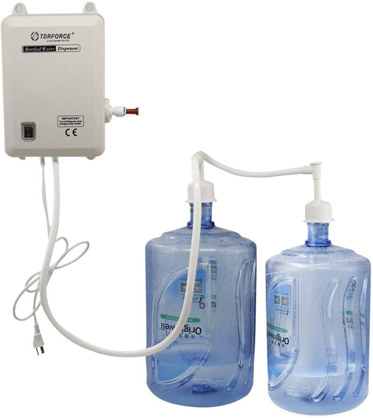 TDRFORCE Portable Bottled Water Dispenser Filter Purifier Pump System 1GPM 40PSI