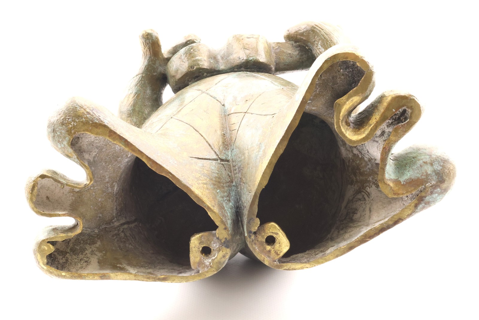 Lino Chavez Bronze Jester Harlequin Guitar Sculpture MCM