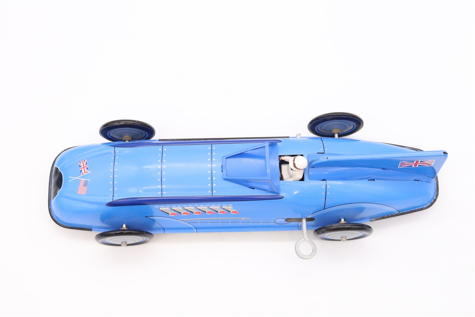 SCHYLLING COLLECTOR SERIES SIR IANS BLUEBIRD LAND SPEED RECORD TIN WIND UP CAR
