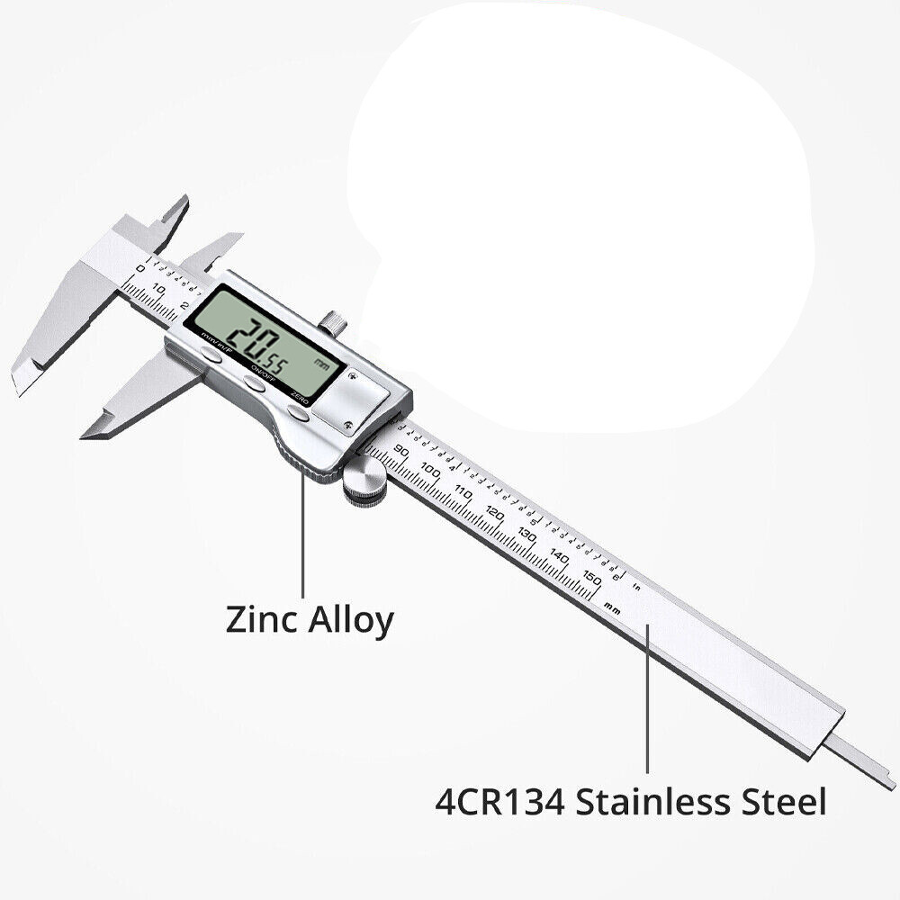 Digital Caliper Micrometer LCD Gauge Vernier Electronic Measuring Tool 6" 150mm