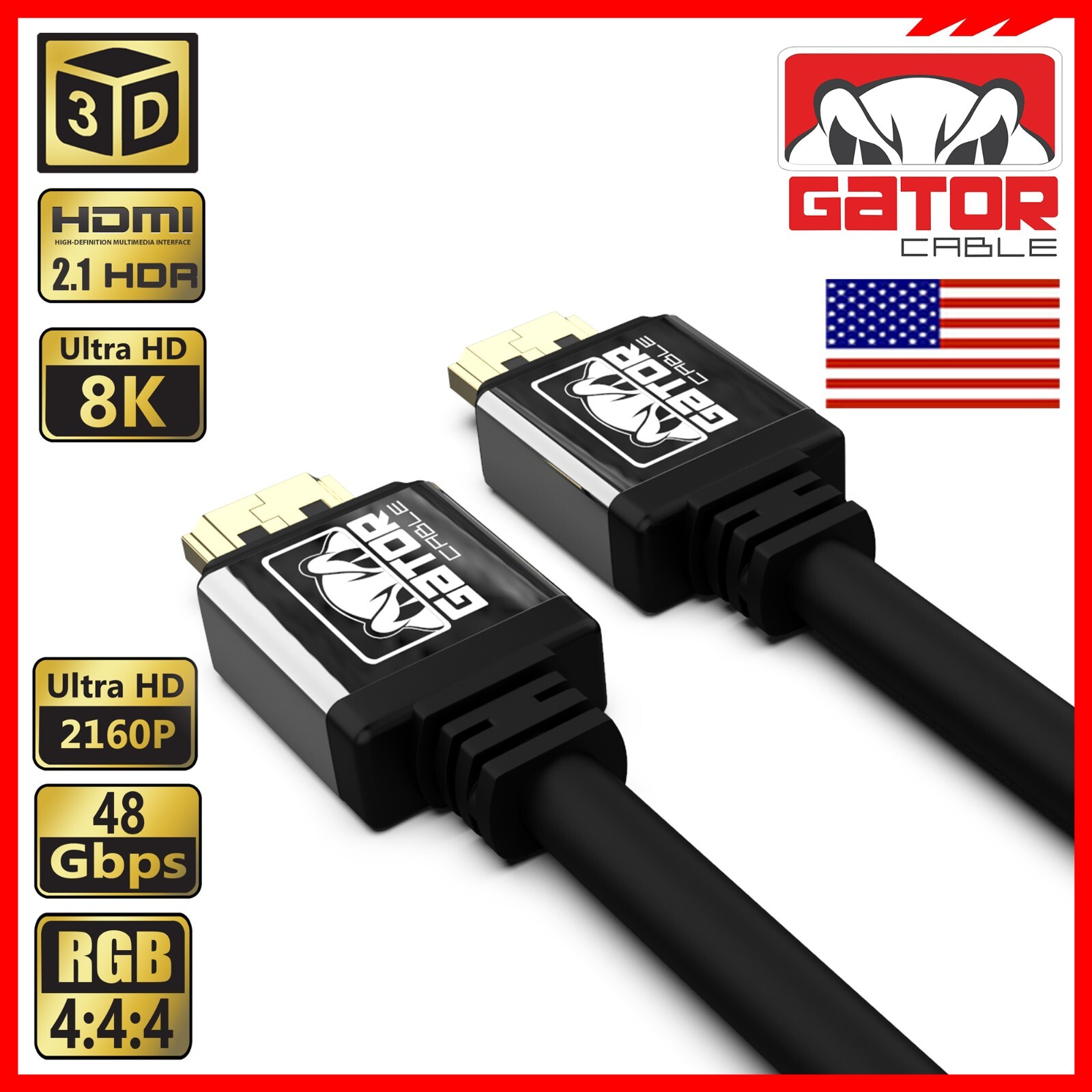 4K HDMI 2.0 Cable UHD Ultra HD High Speed 2160P HDR 60Hz 18Gbps Dolby HDCP HDTV