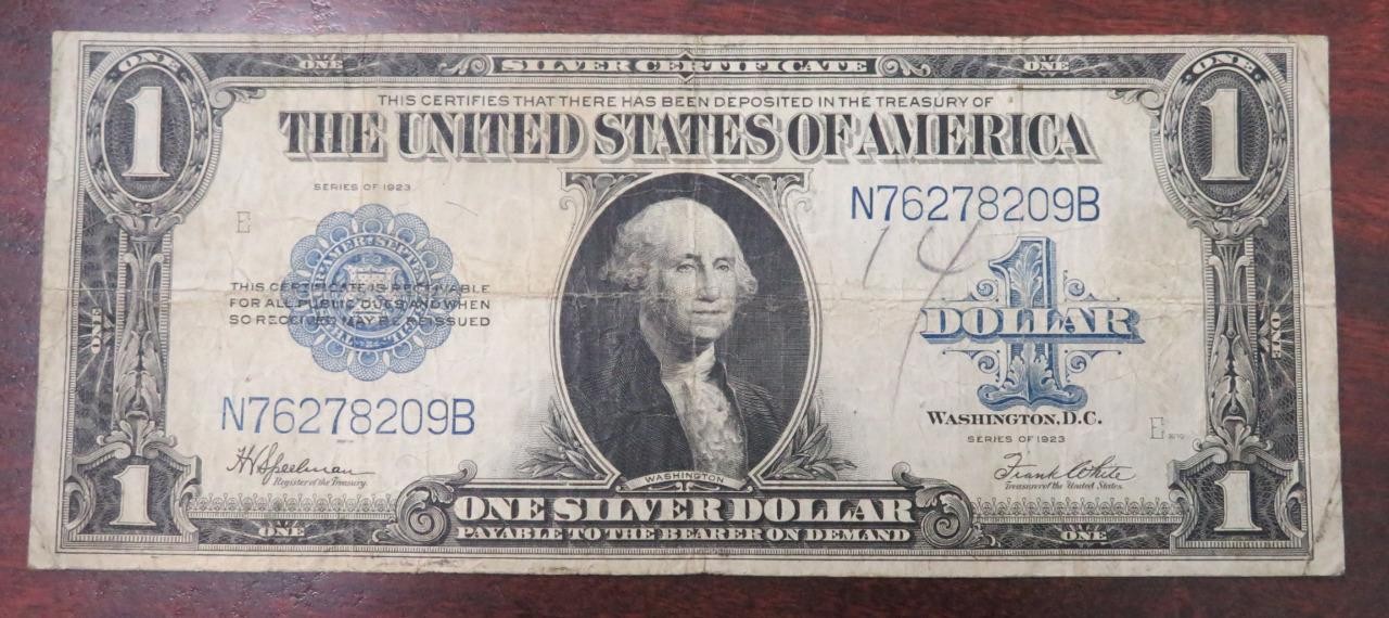 1923 $1 Large Note * Horse Blanket * Silver Certificate * Neat Old Note * 8209