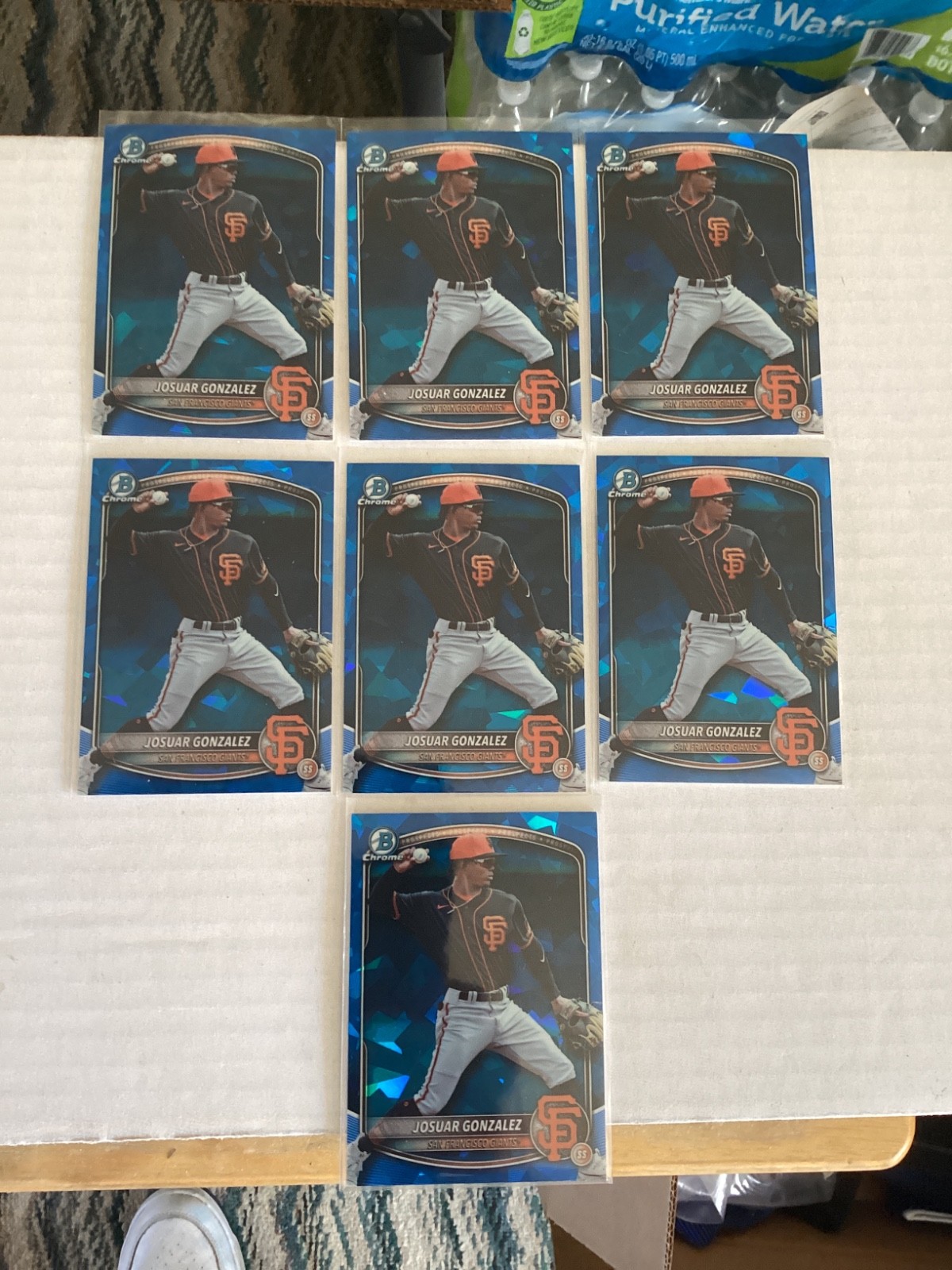 2025 Bowman Draft #BDC-182 Josuar Gonzalez Sapphire lot of 7