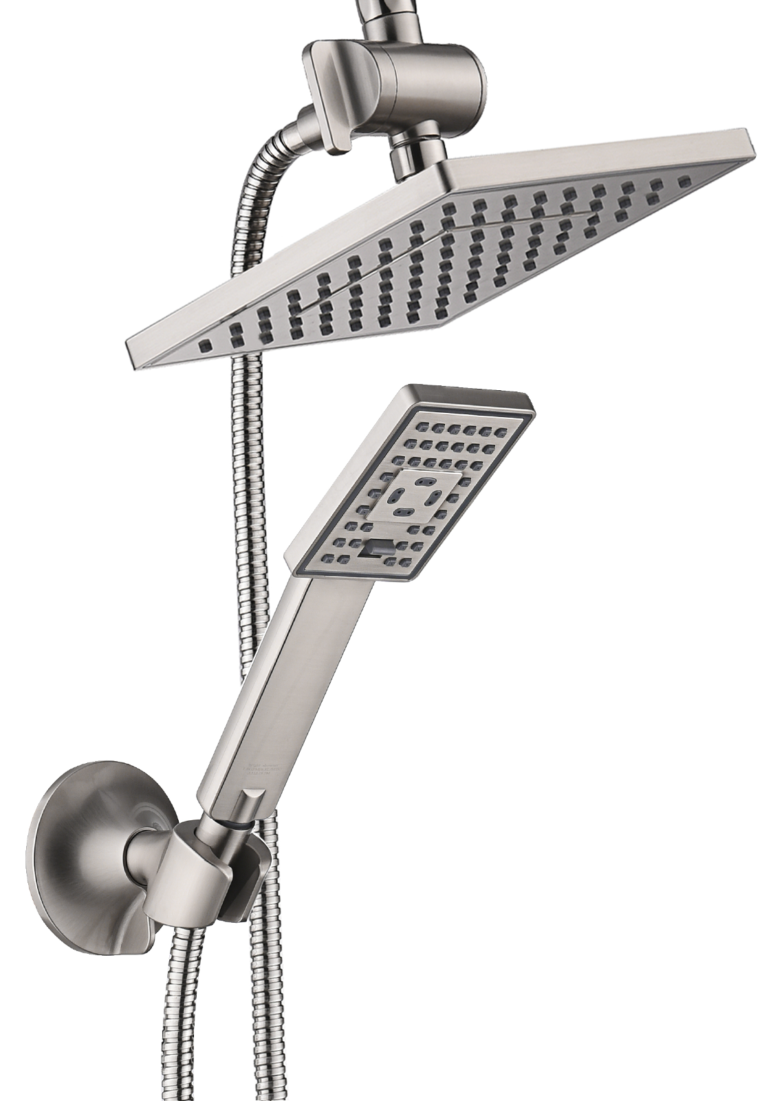 BRIGHT SHOWERS Rain Shower Head with Handheld Combination Set PSS1807-02