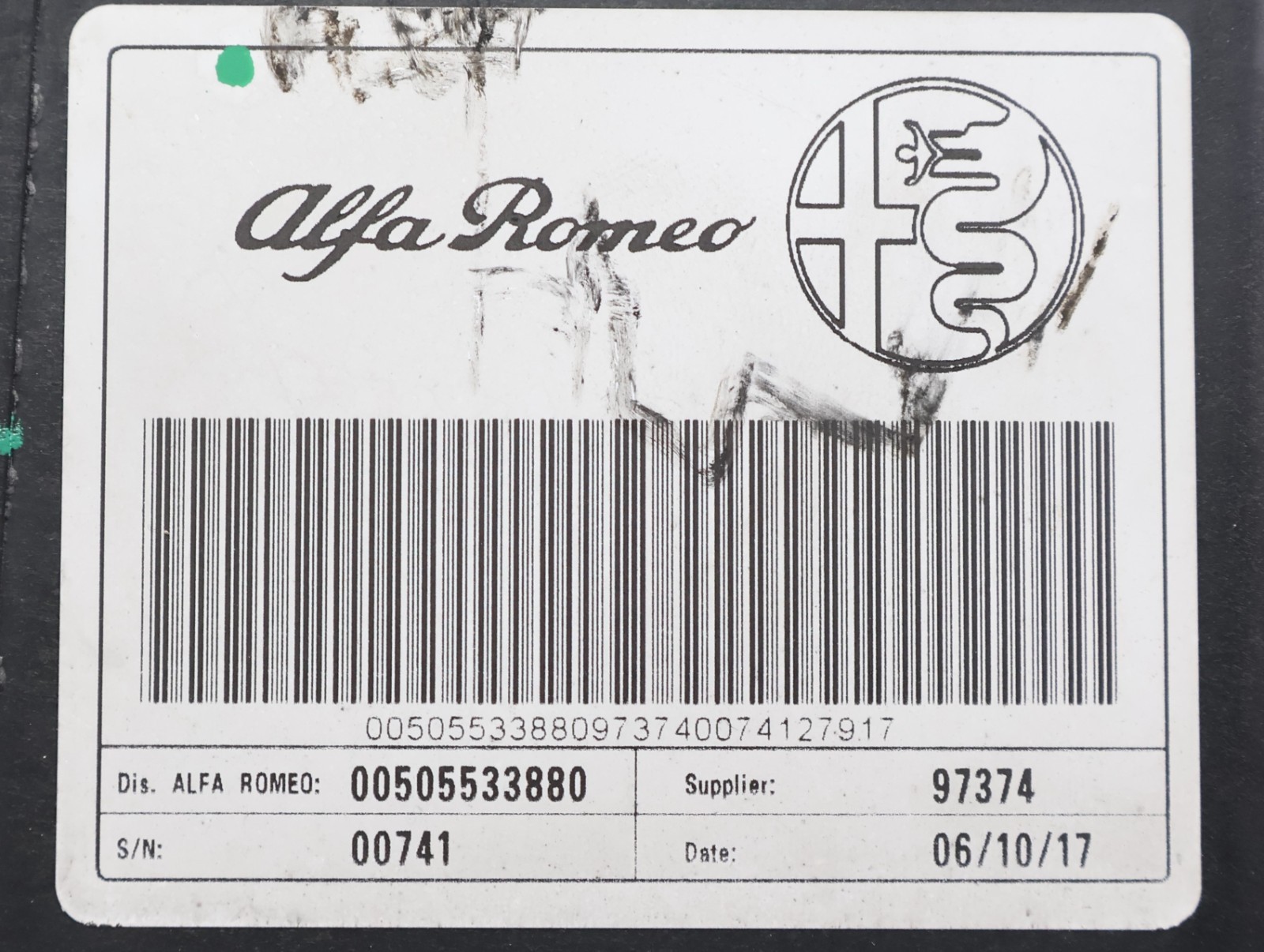 2017 - 2023 ALFA ROMEO STELVIO FUEL VAPOR EVAPORATOR CHARCOAL CANISTER OEM