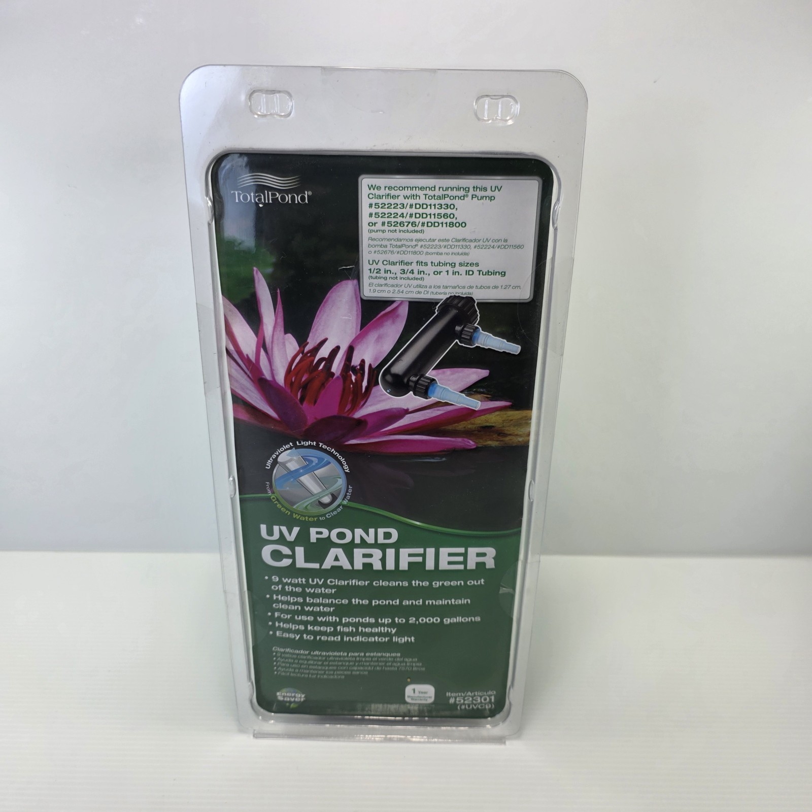 TotalPond 9W UV Pond Clarifier New 52301 Algae Sterilizer Water Cleaner 800 Gal