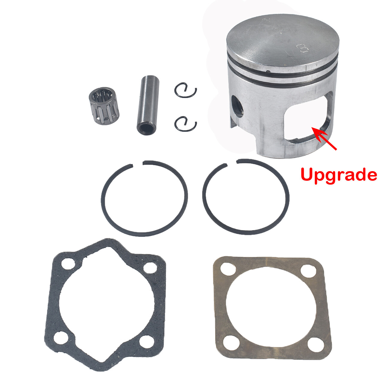 47mm Piston Pin Ring add Window For 80cc 2 Stroke Engine Motor Motorized Bike