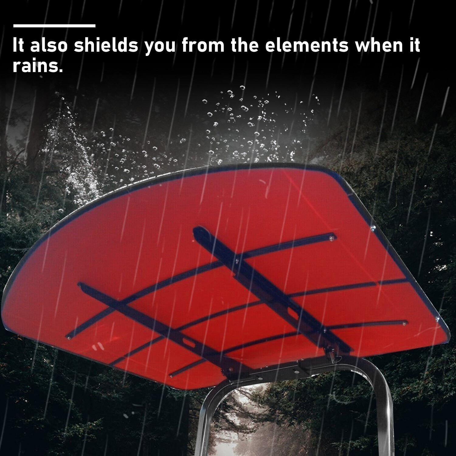 Sun Shield Tuff Top Tractor Canopy Kit For 2" x 2" or 2" x 3" ROPS 48" X 52"-Red