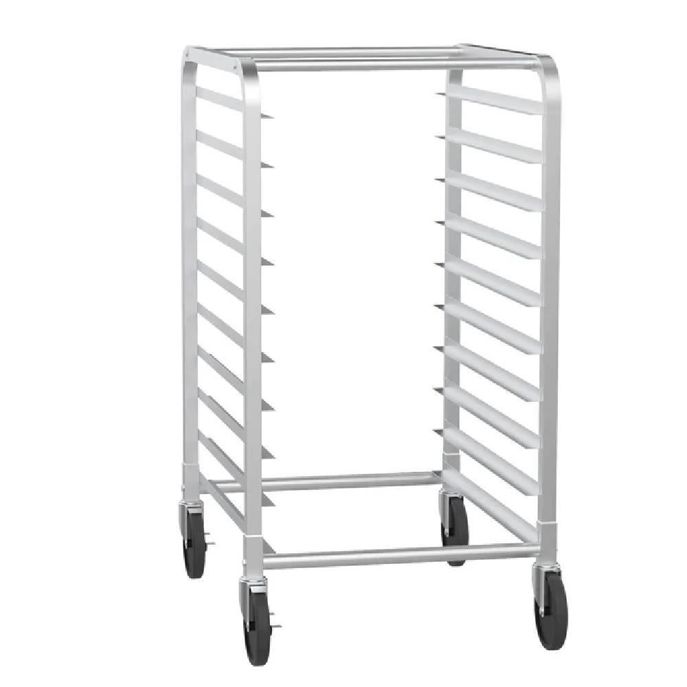 Heavy Duty 10-Tier Sheet Pan Rack w/ 4 Brake Wheels - Holds 20 Half Size Pans