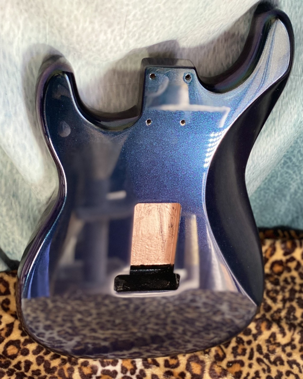 Stunning Chameleon Blue/Teal/Purple Fender Stratocaster HSH Alder Replacemt Body