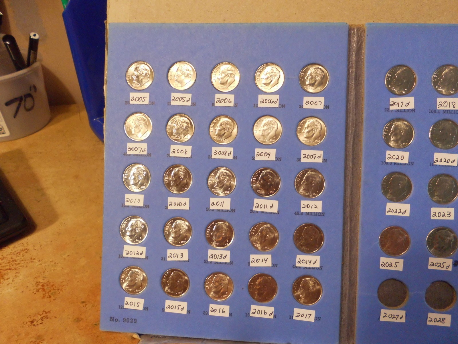 ROOSEVELT DIME COMPLETE 1965 - 2026 P&D COINS ( ALL UNC. COINS ) #TUK593