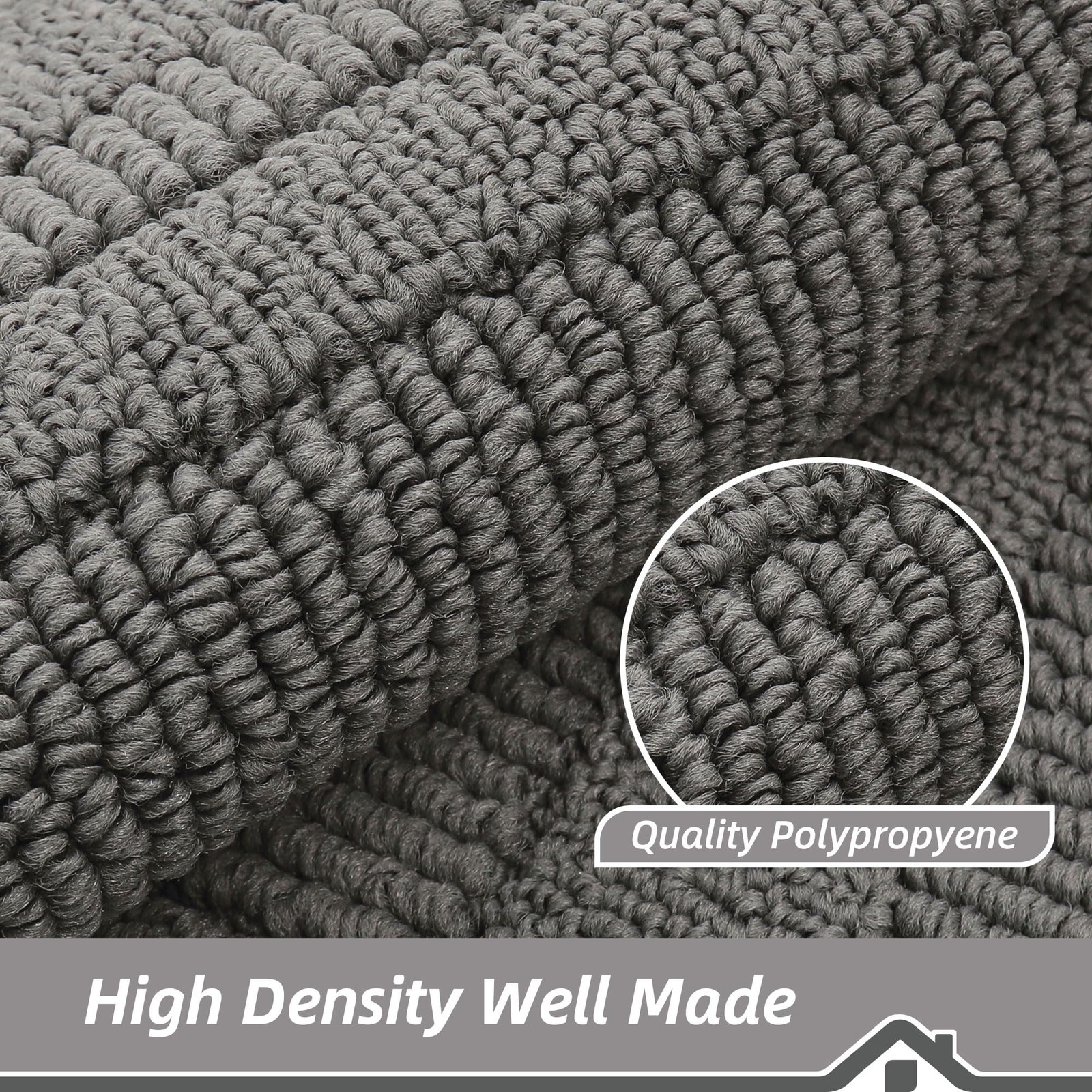 BEQHAUSE 30x18 Inch Kitchen Rug Mat Durable 18"X30" + 18"X30", Grey