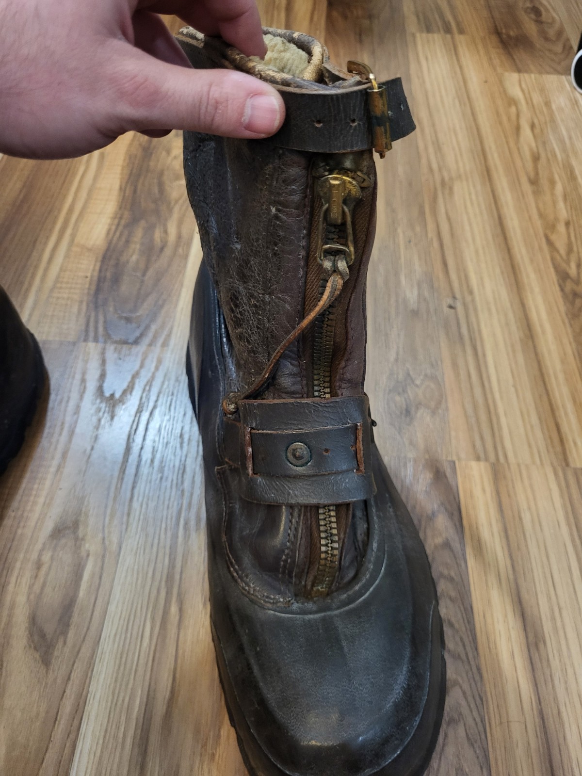 WWII WW2 Sheepskin Leather US AF Army Air Force AN-T-35 Pants & A6 Flight Boots