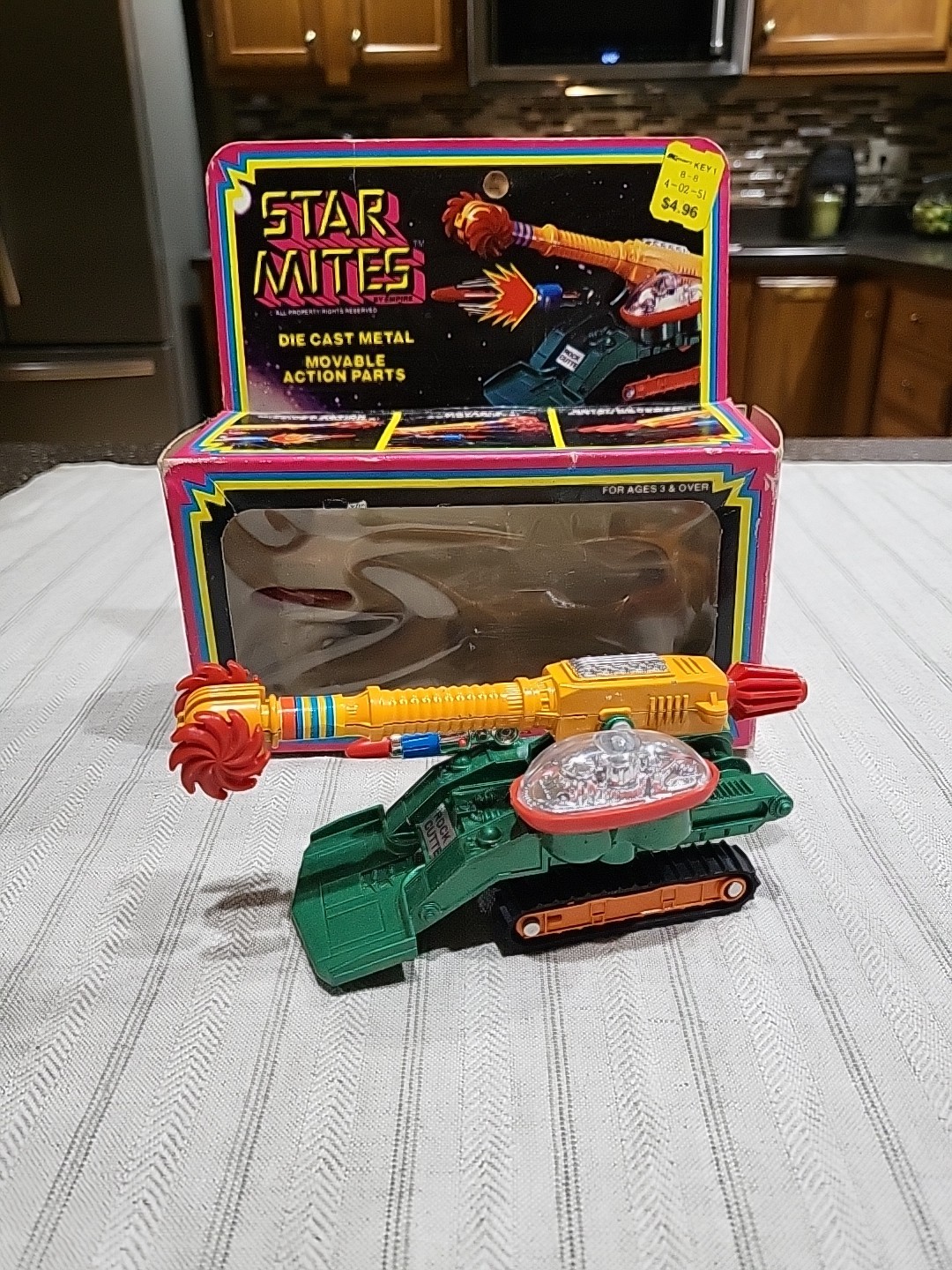 1978 Empire Star Mites Armed Construction Rock Cutter Die Cast Vehicle W/Box