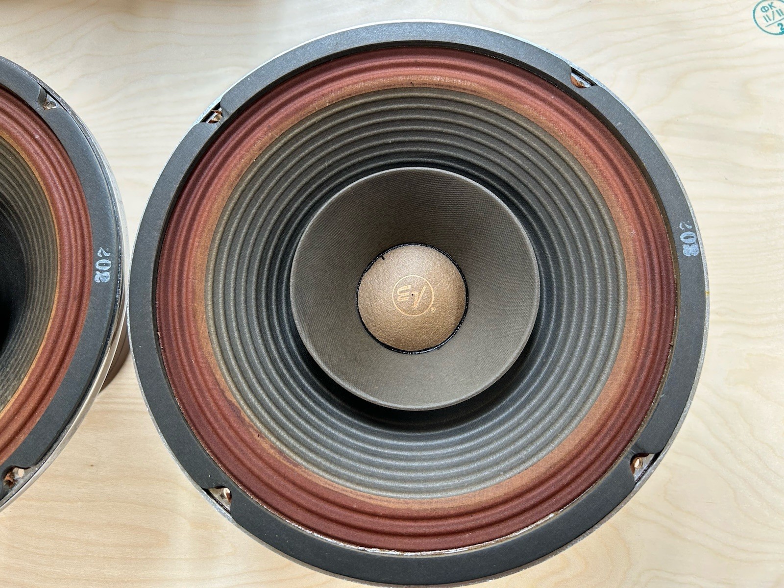 EV SP12 Full Range Speakers Pair Electro Voice 12” Whizzer Cone Working