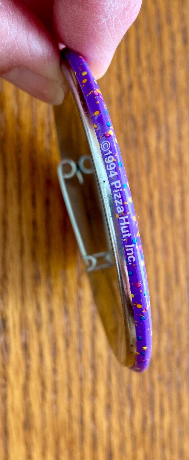 Book It Pizza Hut 1988 Button Pin Holographic Moving Image Animated Pin W/ Stars