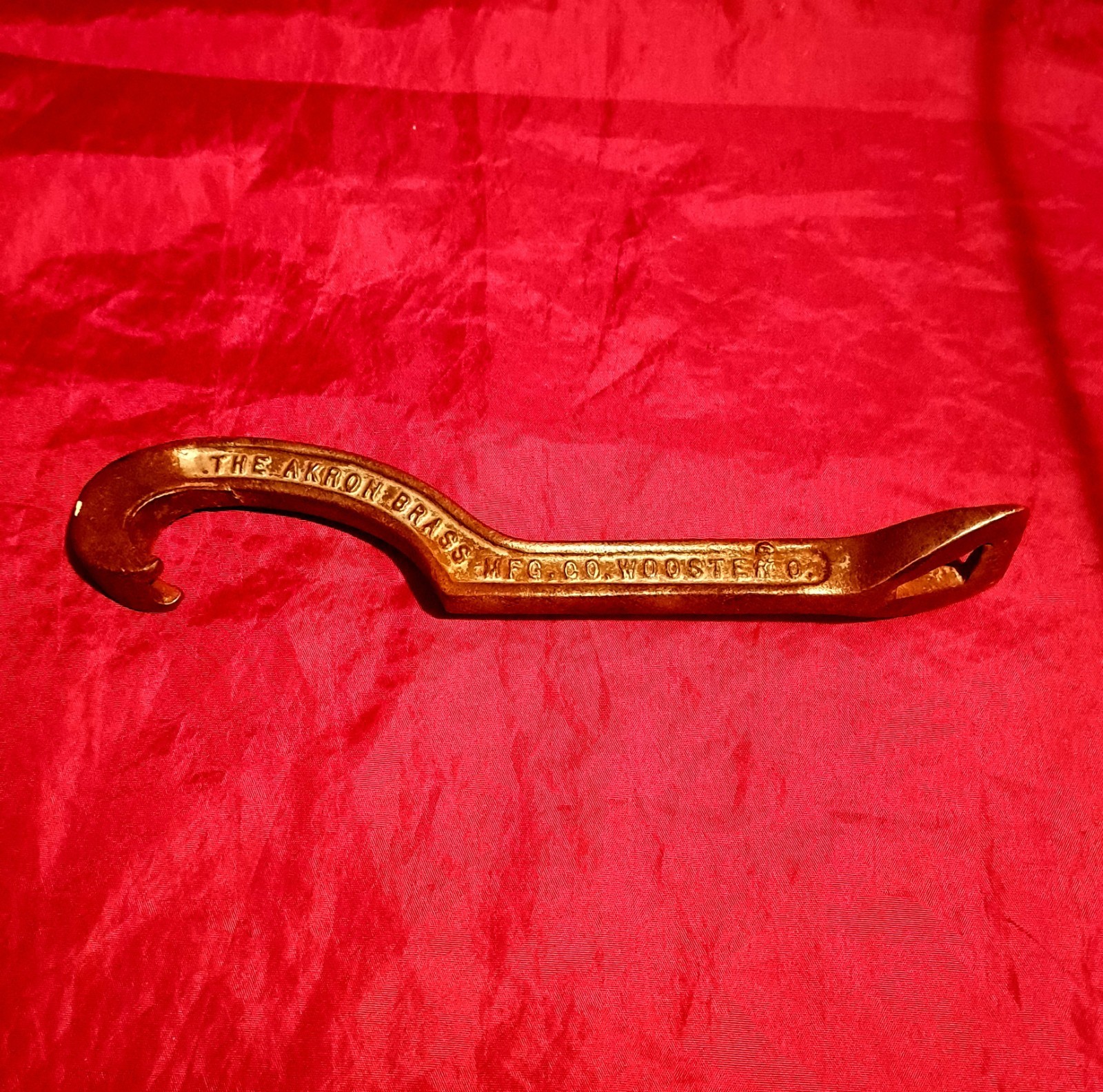 Antique Akron Brass Co Hydrant Wrench No. 10 Wooster Ohio Pat. -Feb 24 1925 Rare