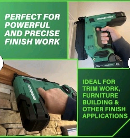 Metabo HPT 18V Cordless 18-Gauge Brad Nailer Kit Batt+Charge, Brushless NT1850DG