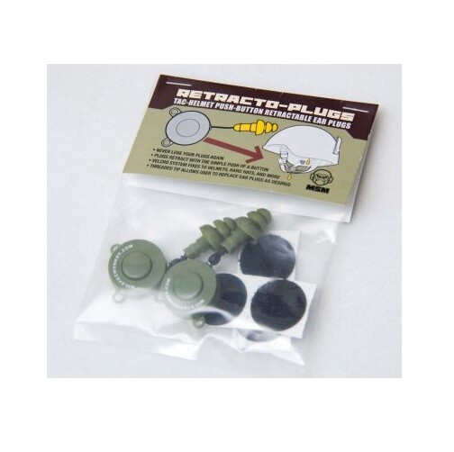 Milspec Monkey MSM Hearing Ear Pro Protection RETRACTO Plugs for helmets & hats