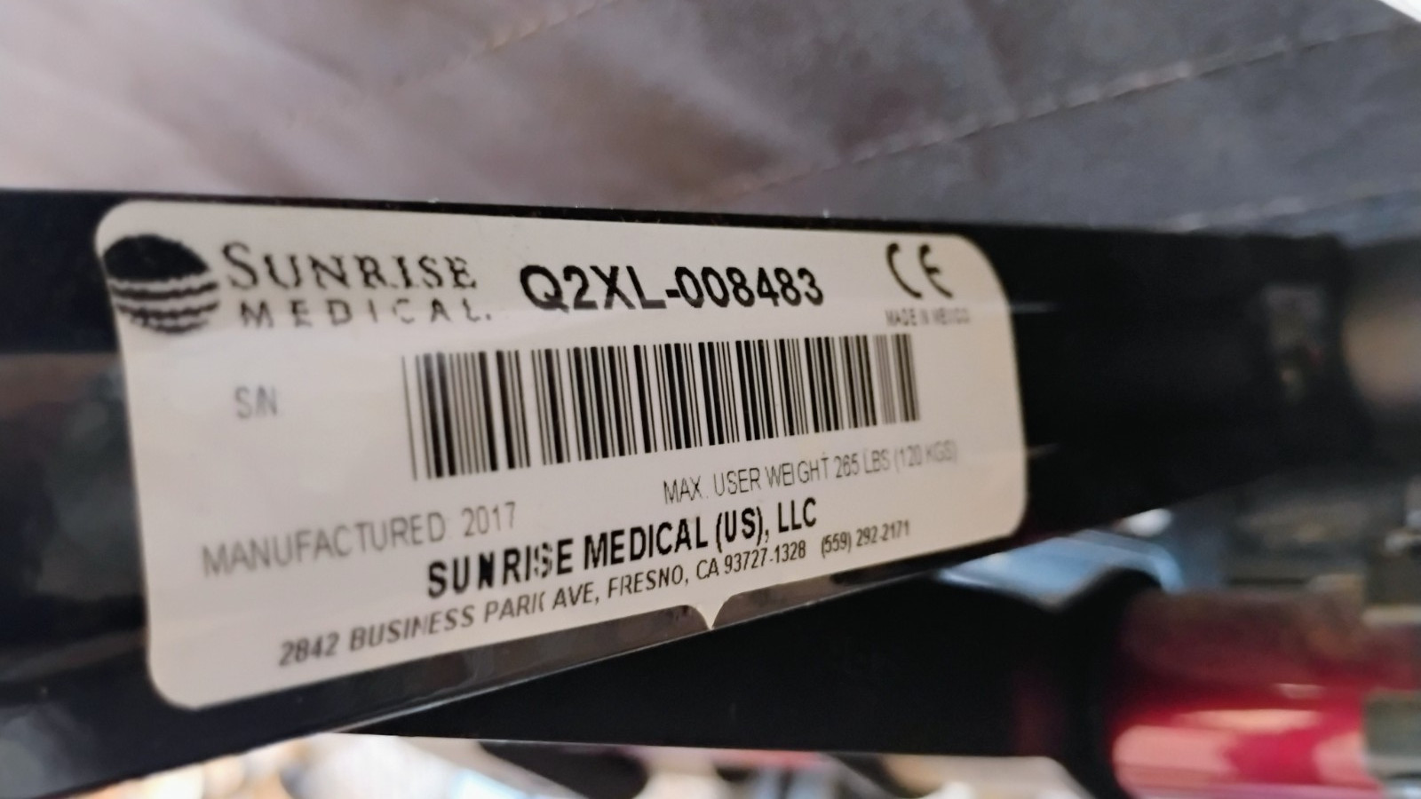 Quickie 2 Lite Folding wheelchair 18"x 18"