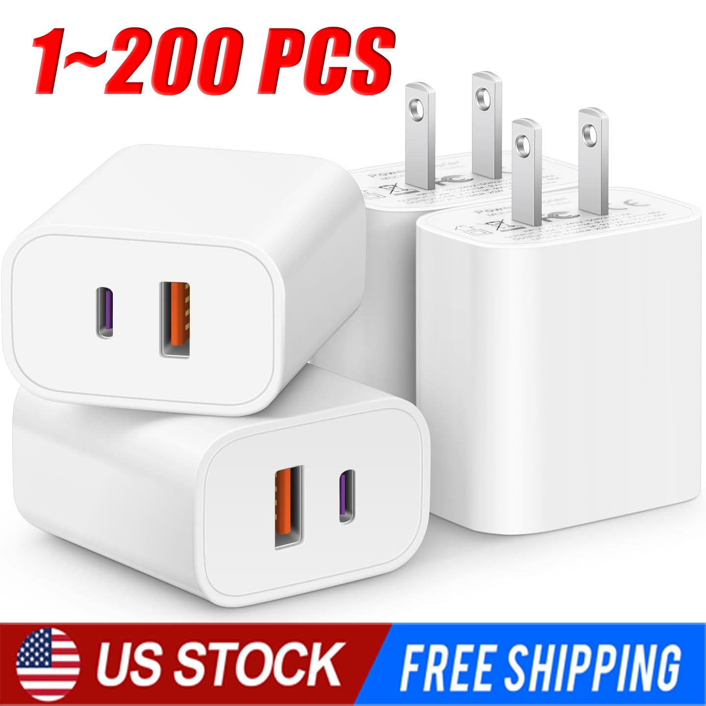 IPhone 16 15 13 12 11 20W Fast Charger Block USB Type C Wall Power Adapter Lot