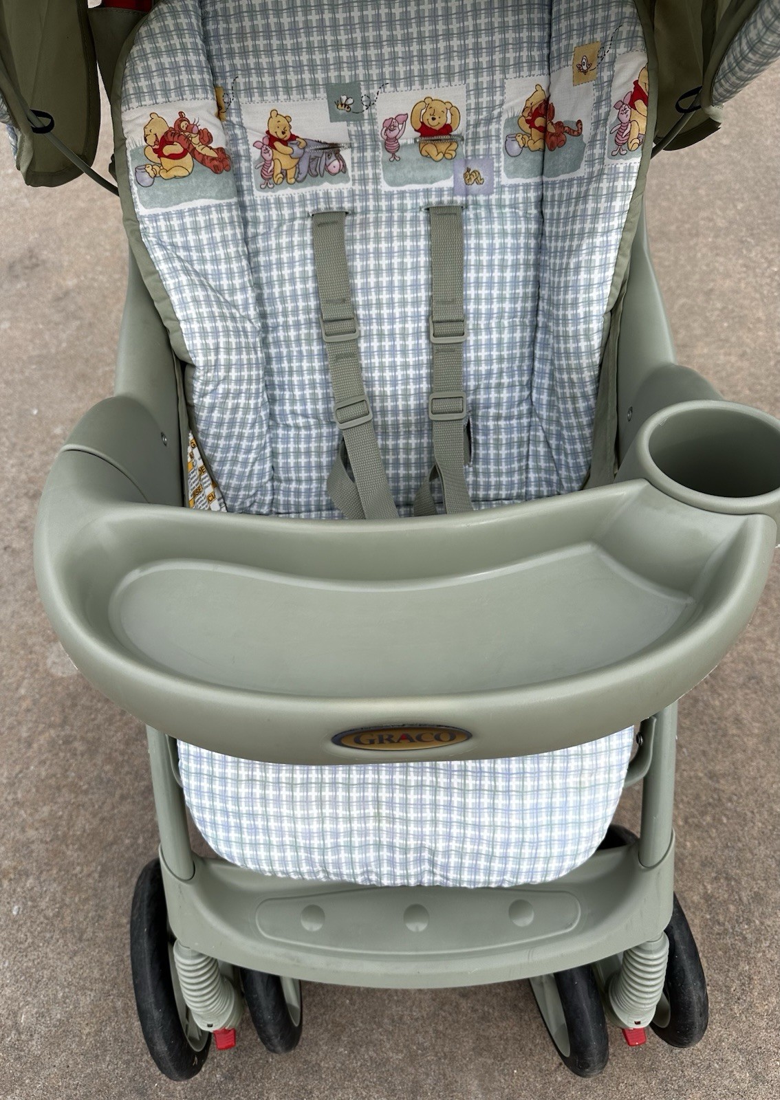 Vintage Graco Y2K Winnie The Pooh Baby Stroller Folding