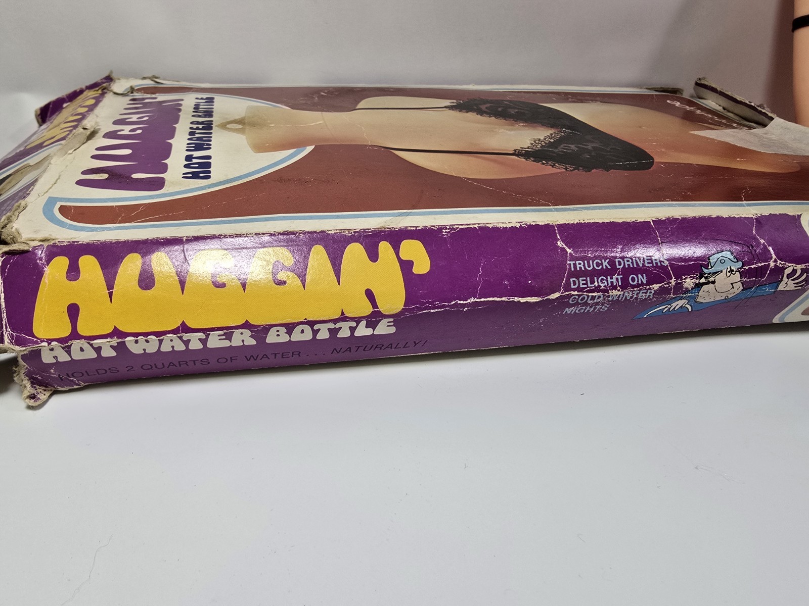 Rare Vintage 1973 Poynter Huggin Rubber Hot Water Bottle Novelty Removable Bra