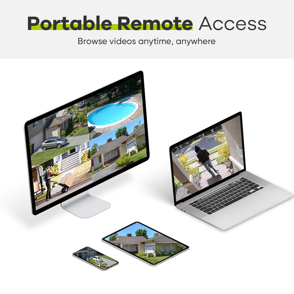 SANNCE 5MP POE Audio Recording Security Camera System 8CH NVR AI Human Detection