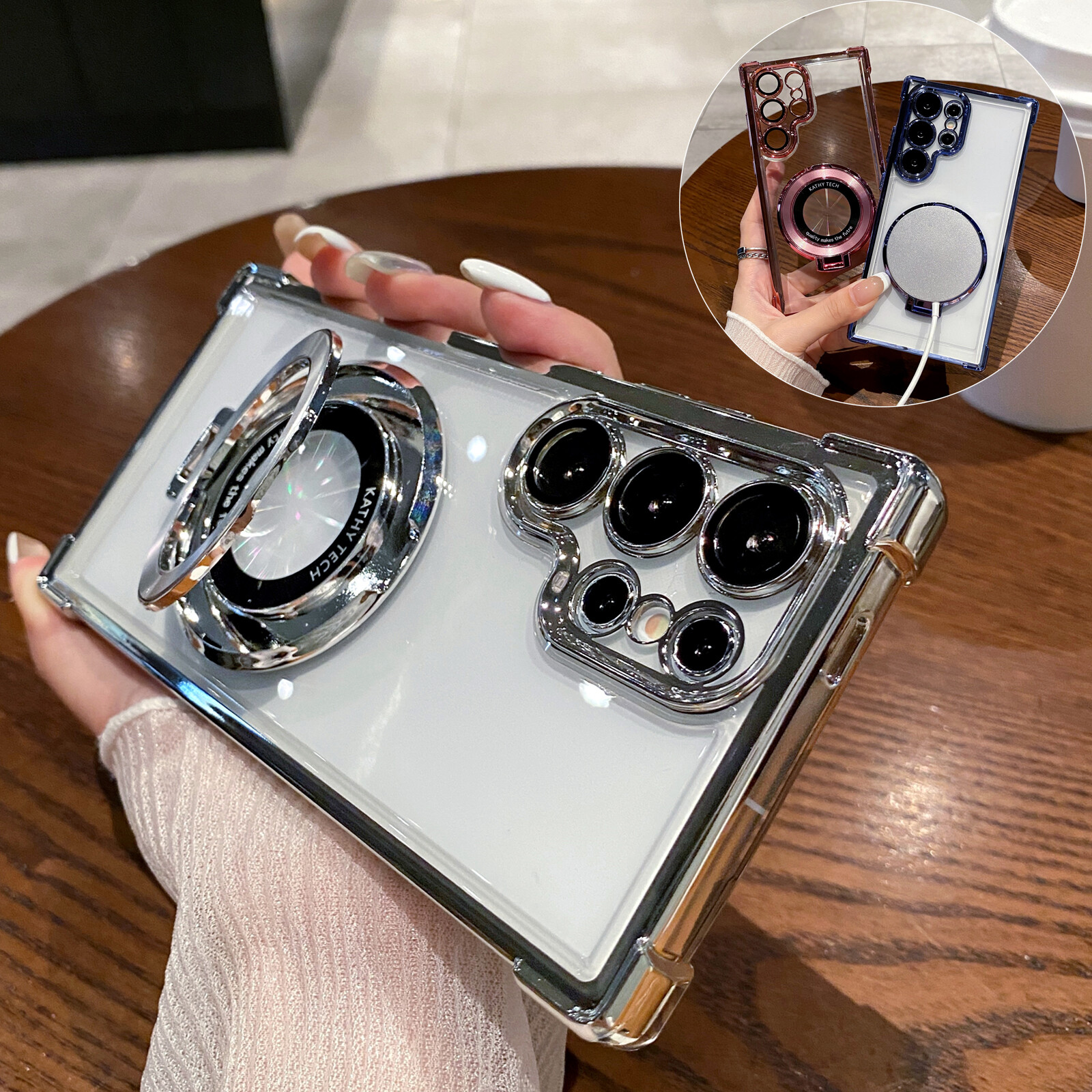 Case For Samsung Galaxy S26 Ultra S25 S24FE Shockproof Mag Safe Ring Stand Cover