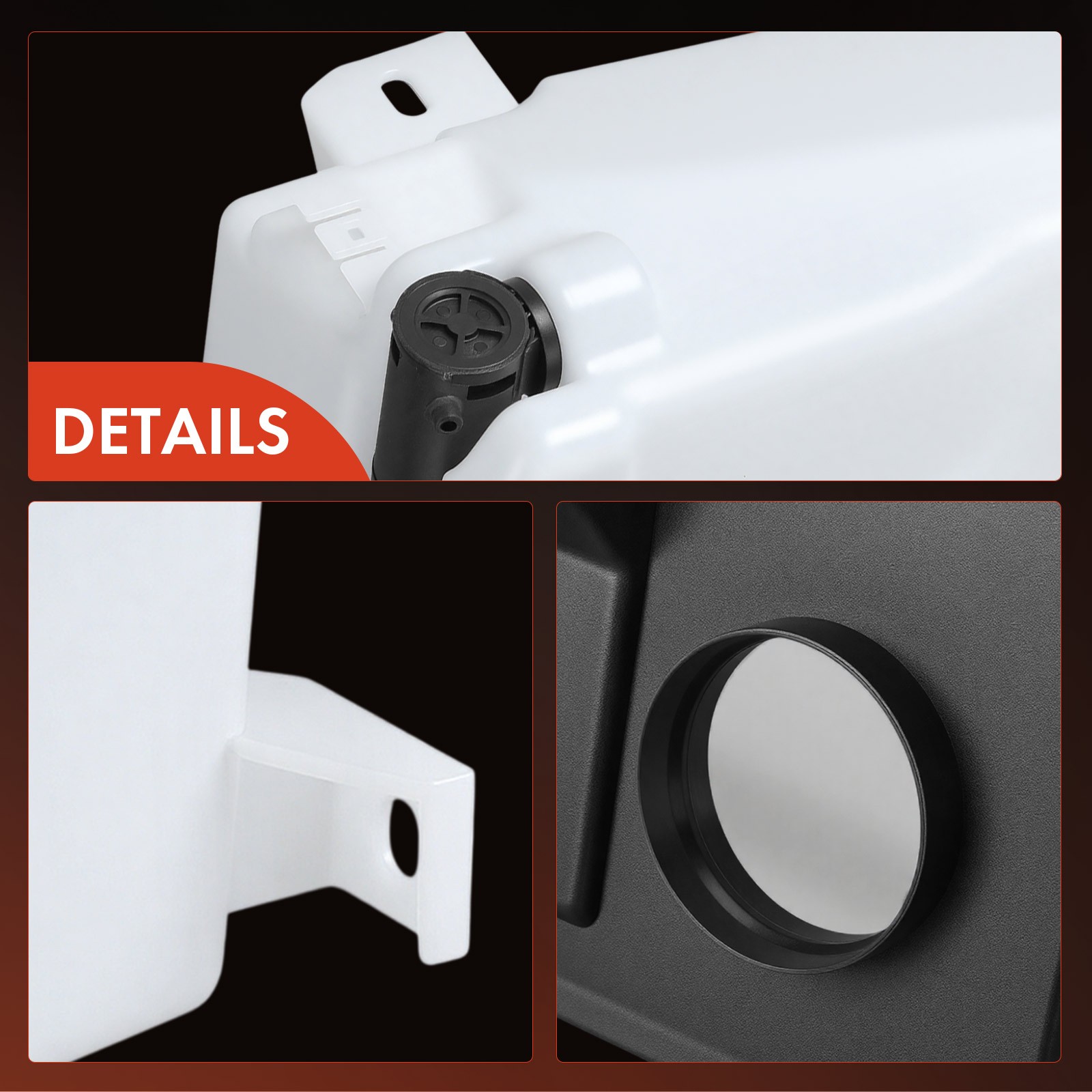 Windshield Washer Reservoir with Cap & Pump for Ford F-150 F-250 Lincoln Mark LT