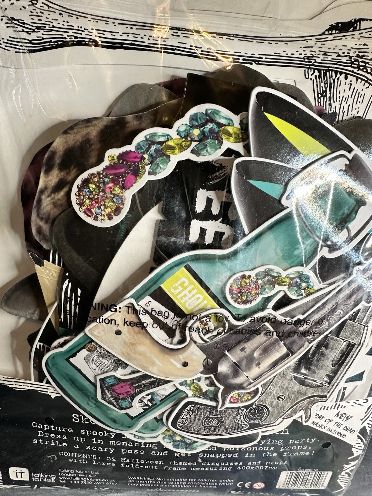 Talking Tables Halloween Skeleton Crew Photo Booth | Paper, 22 Disguises & Props