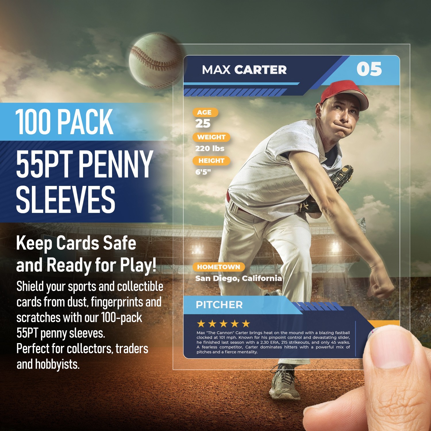 Penny Sleeves for Trading Cards 35PT-180PT | Bulk Protective Soft TCG Sleeves.