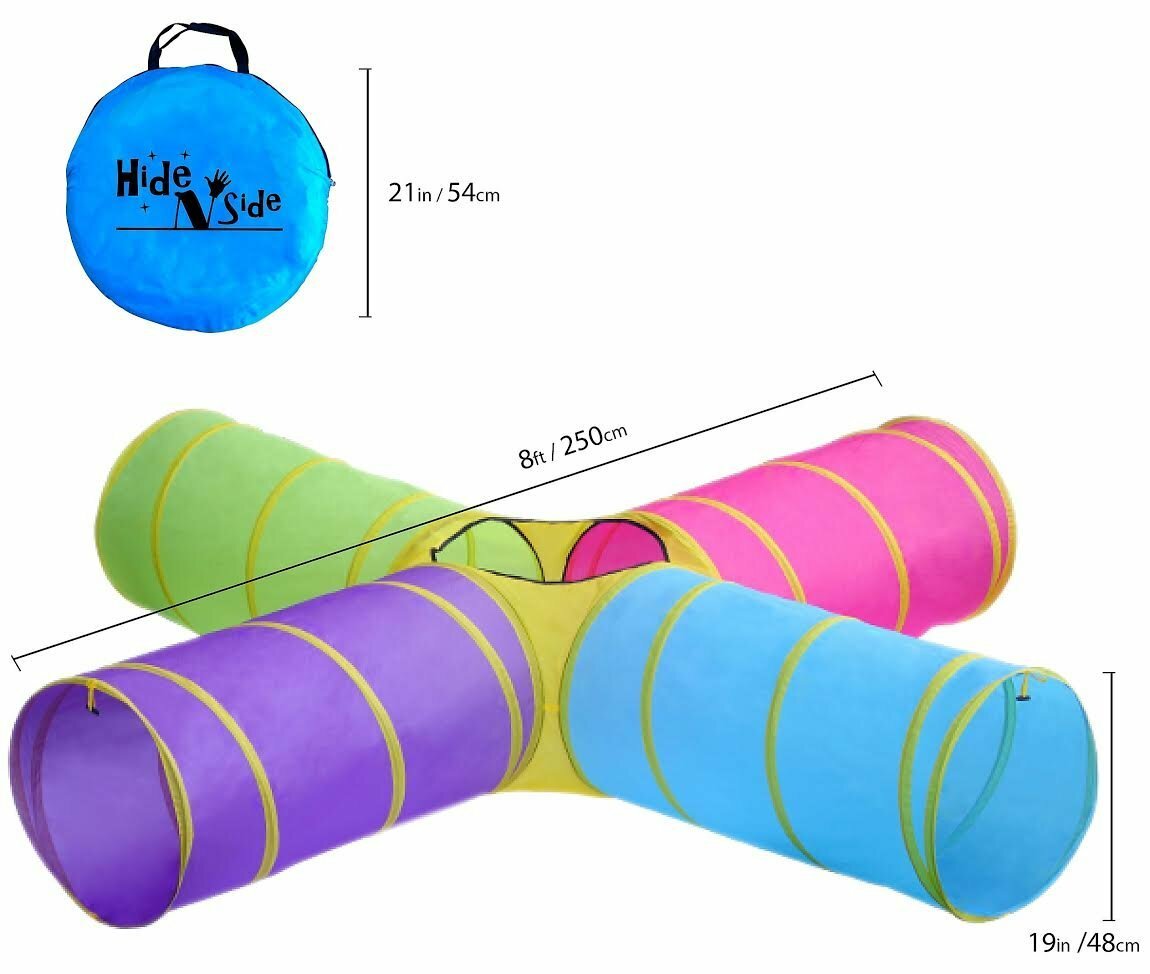 MEGA SALE! Dogs Kids 4-way Holiday Gift Play Tunnel Toy w/ case. EASY FAST SHIP!