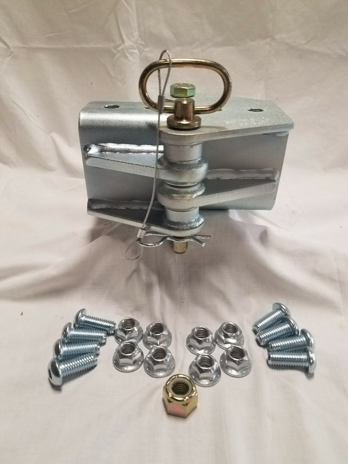 TTROY fold away hinge kit( fits 2x3 trailer beam) Zinc Plated