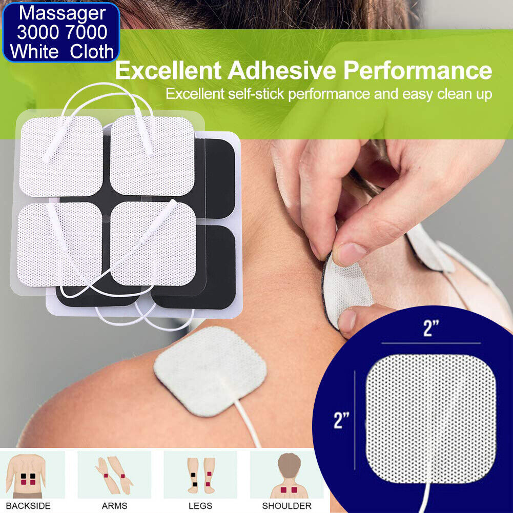 TENS Electrode Pads EMS Replacement Unit 7000 3000 2x2 Muscle Stimulator BULK
