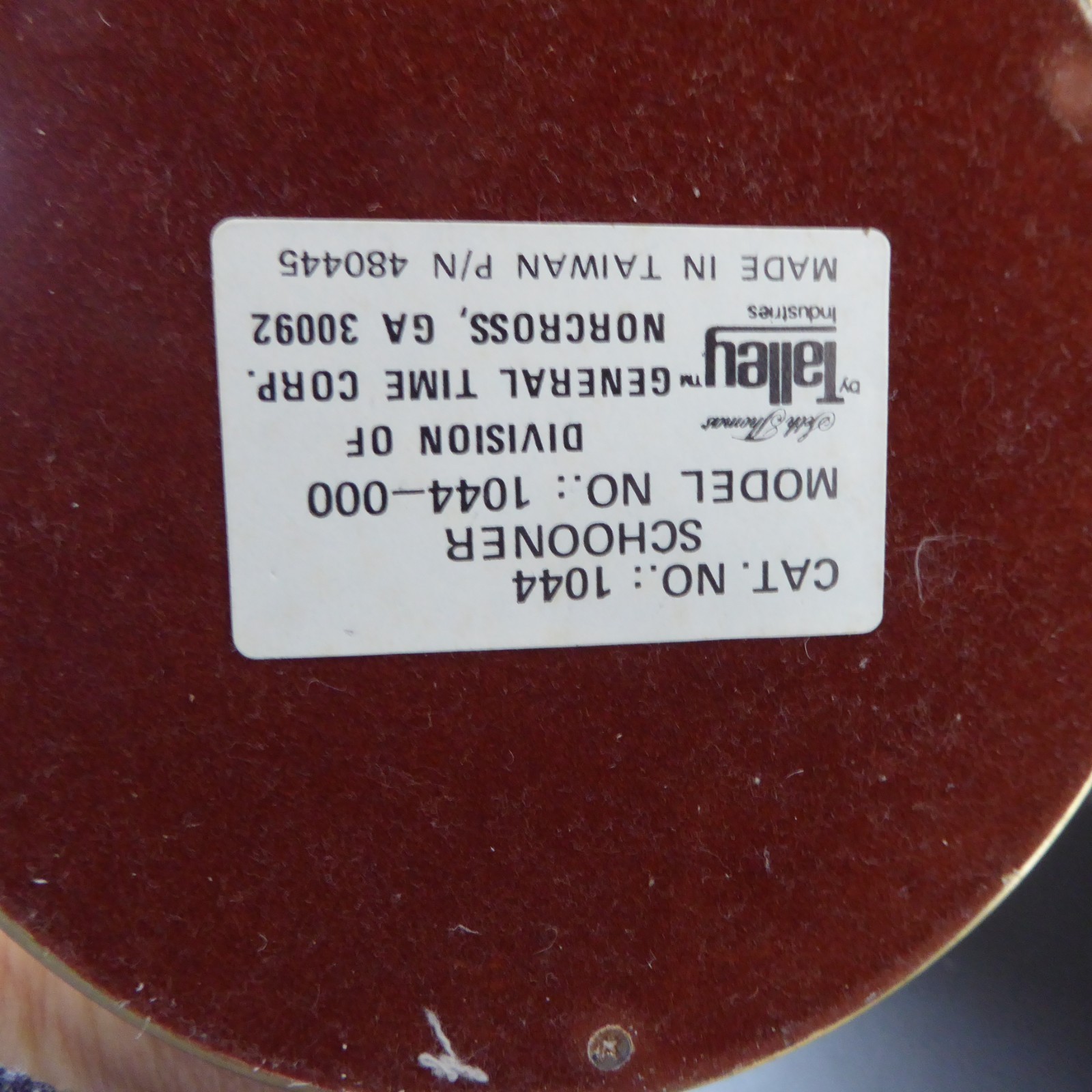 Seth Thomas SCHOONER SHIPS CLOCK Brass Model 1044 Solid Brass Running 4.9 LBS