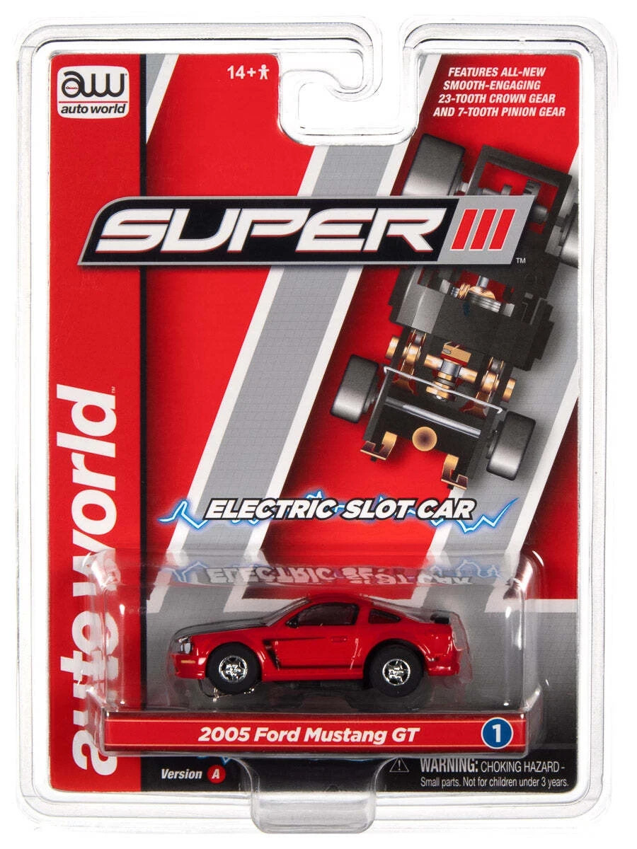 Auto World Super III 2005 Ford Mustang GT Version A - Red - 1/64 HO - SC383