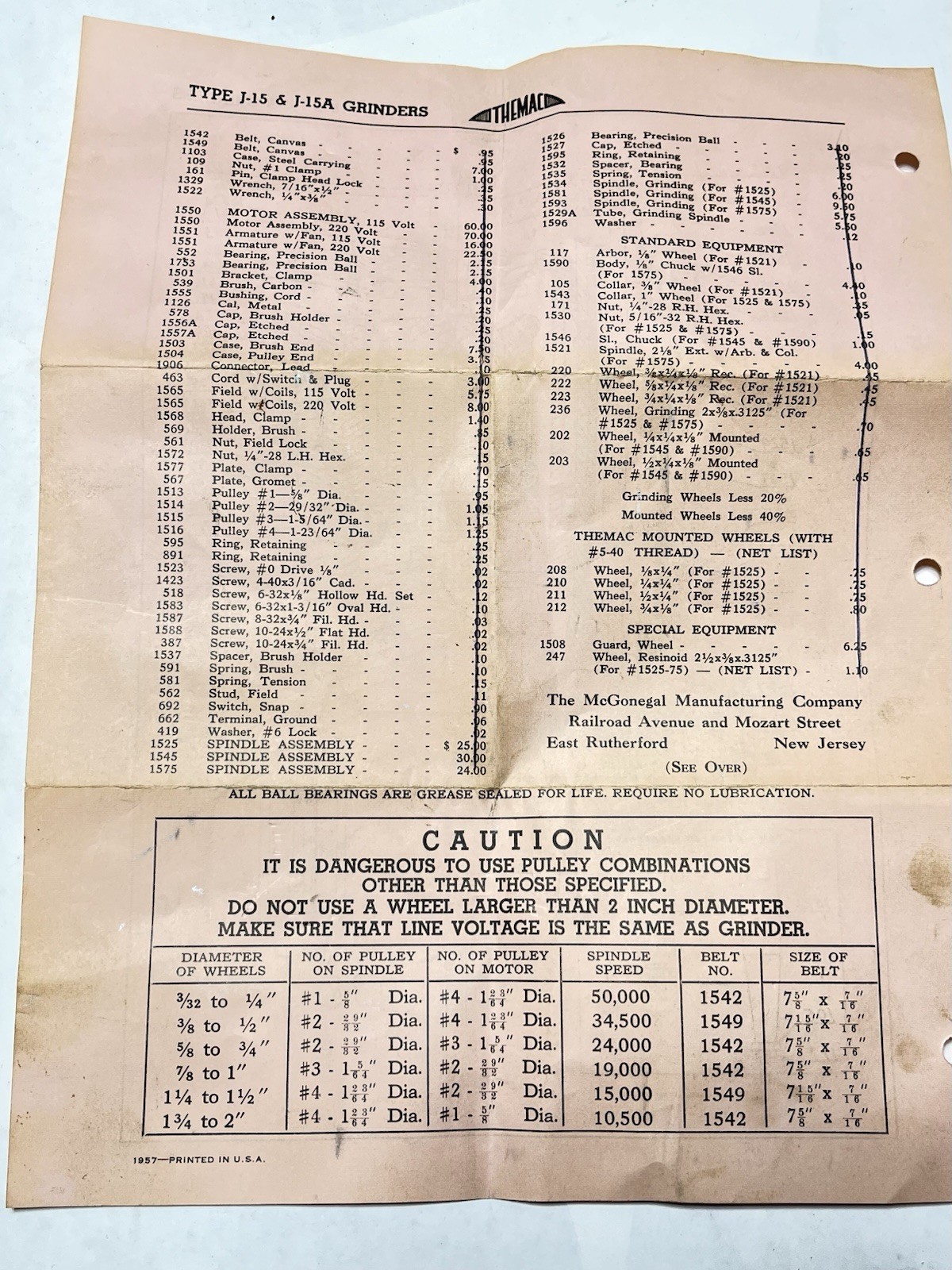 Precision THEMAC Grinder J15 Used