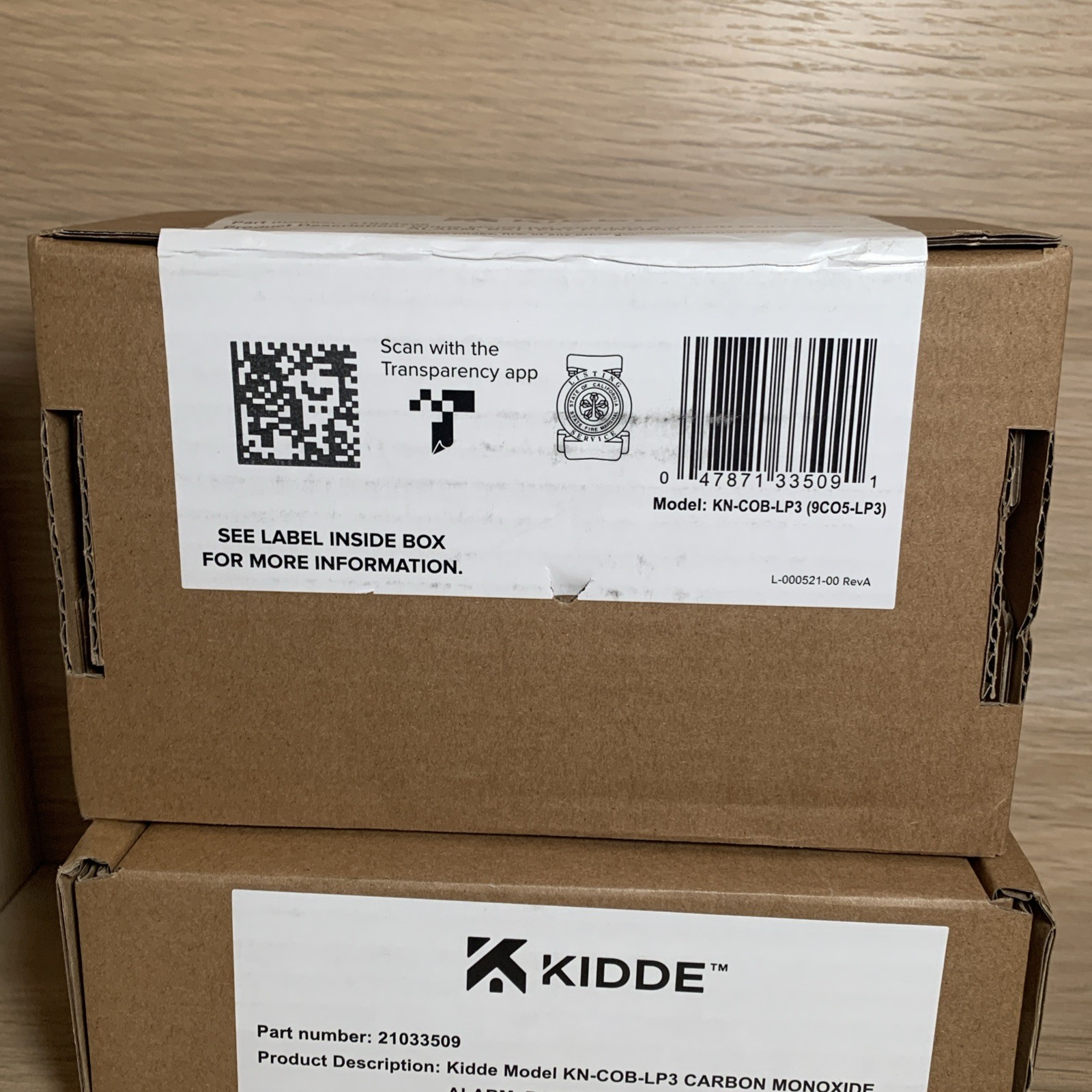 NEW - Set of 2 Kidde Carbon Monoxide Detector Battery Powered CO Alarm with LED